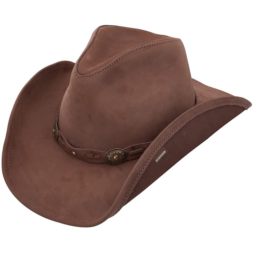 Stetson Men's Roxbury Shapeable Leather Cowboy Western Hat Mocha X-Large