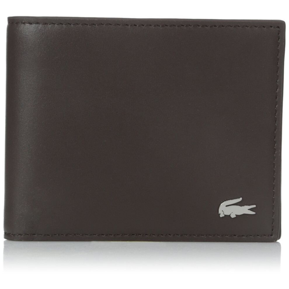 Portefeuille Lacoste Fitzgerald pour homme, petit format, marron fonc?, taille unique