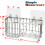 Simple Houseware 6 Slots Toothbrush Holder Adhesive Wall Organizer Chrome 3