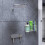 Simple Houseware 6 Slots Toothbrush Holder Adhesive Wall Organizer Chrome 5