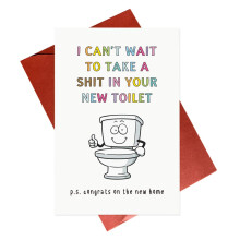 Engraado novo carto de casa carto de inaugurao novo carto de toalete rude novos cartes de casa