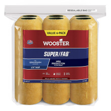 Wooster Brush R750-9 Super/Fab Roller Cover 1/2-Zoll-Nap 6er-Pack 9 Zoll