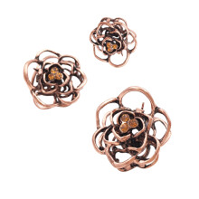 3 Vintage Rose Mini Kleine Metalen Haarklauwen Clips Klemmen Meisjes Dames Vrouwen