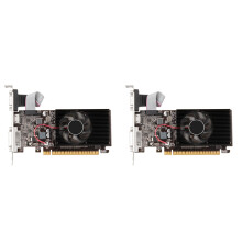 2X GT610 Grafische Kaart DDR3 Echte 2GB 810MHZ Computer Videokaart PCI-E 16X -Compatibel+VGA+DVI Laag Geluidsniveau voor Desktop PC