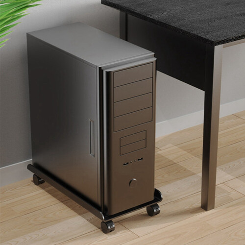 Supporto per torre per computer regolabile con ruote girevoli mobili 2