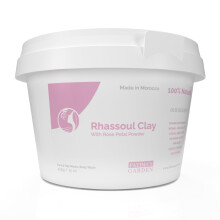 Fatima's Garden Rhassoul con petali di rosa - Maschera lenitiva per viso e capelli 425 g