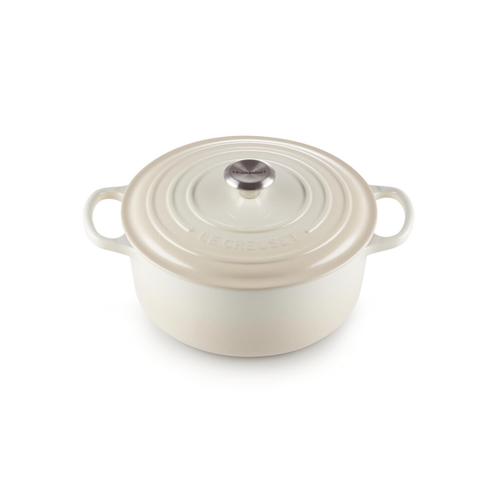Le Creuset Enameled Cast Iron Signature Round Dutch Oven  5.5 qt.  Meringue