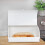 AuldHome White Bread Box; Farmhouse Vintage Enamelware Countertop Bread Bin 2