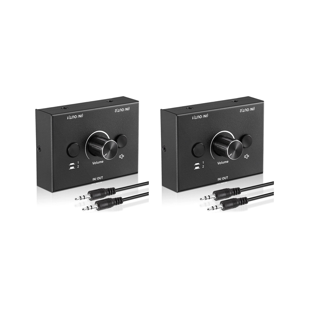 3.5Mm Audio Switcher,2 Input 1 Output/1 2 Output Splitter 4853542346121