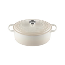 Le Creuset Eameled Gusseisen Signatur Oval Hollnderofen 6.75 qt. Baiser