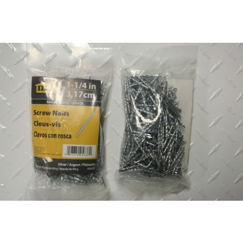 MD Building Products 95638 Pregos de parafuso de 1-1/4 polegadas para carpete metlico prateado 2