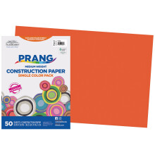 Prang (tidligere SunWorks) Byggeripapir Orange 12 """" X 18 """" 50 ark