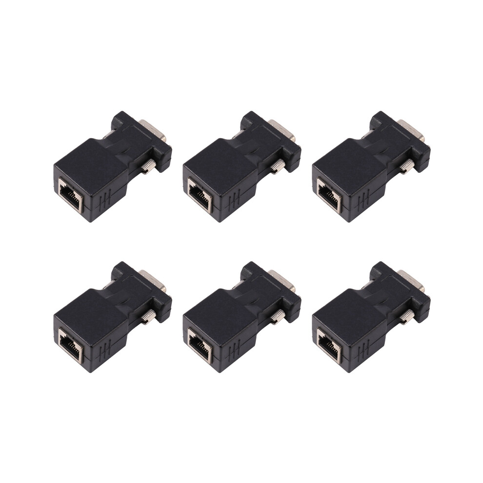Vga Extender Male To Lan Cat5 Cat6 Rj45 Network Cable Adapter 4853542347562
