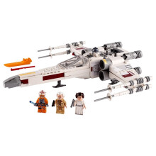 Fit LEGO Star Wars Luke Skywalker X-wing Fighter Buildable Starship - Compatible with LEGO, Base Plate Included, Gifts for Kids, MJT_0e21055a31