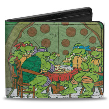 Nickelodeon Men's Buckle-Down PU Bifold Wallet  Ninja Turtles  4.0"""" x 3.5""""
