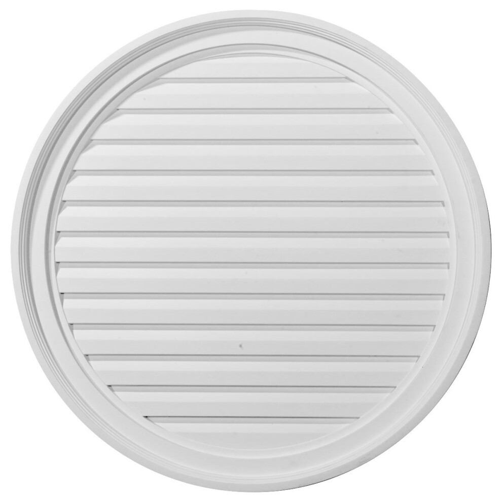 Persienne De Ventilation Pignon Ronde Fonctionnelle Ekena Millwork 28 Po L X 28 Po H X 1 1/8 Po P-image