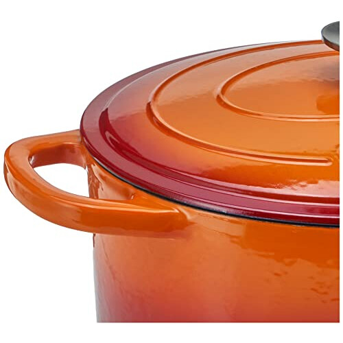 Crock-Pot Χυτοσίδηρος οβάλ φούρνος από σμάλτο, 7 λίτρων, Sunset Orange 2