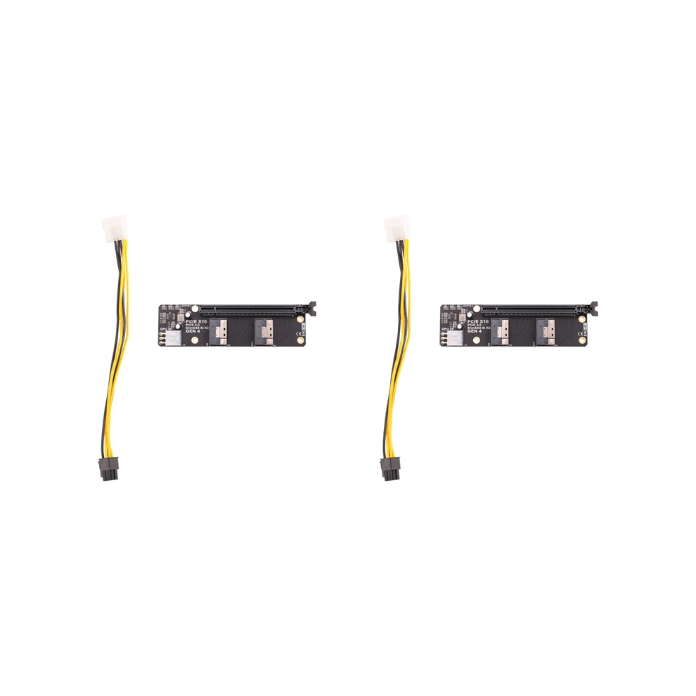 2X Gen4 2 Puertos Slimsas 8I X2 Una Pcie 4.0 X16 Placa De Adaptador Ranura Para Tarjeta Red GráFica Video Captura-image