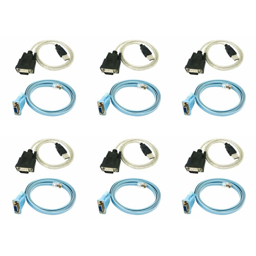 Cavo di rete RJ45 seriale Rj45 a DB9 e RS232 USB (2 in 1)