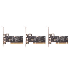 3 Port IEEE 1394 Firewire Card PCI Adapter