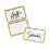 Etiquetas de crach com nome Avery 5146 2-11/32 polegadas x3-3/8 polegadas 100/PK borda dourada 2