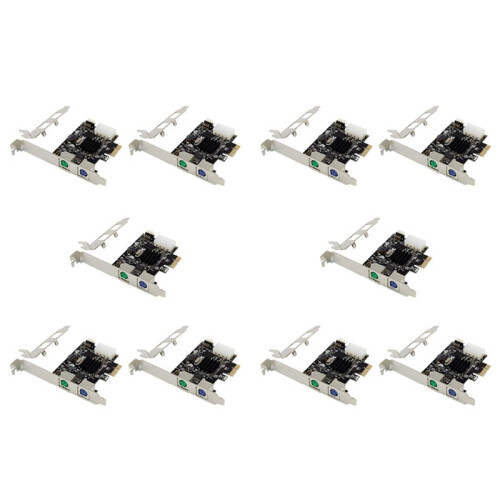PCI-E Dual Port PS2 Expansion Adapter Card External Device for PC 1