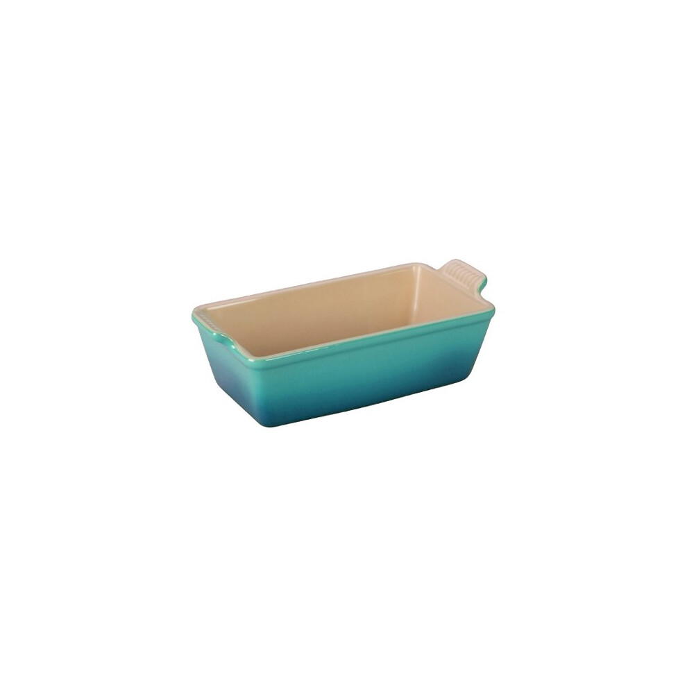 Le Creuset Stoneware Heritage Loaf Pan  9"""" x 5"""" x 3"""" (1.5 qt.)  Caribbean