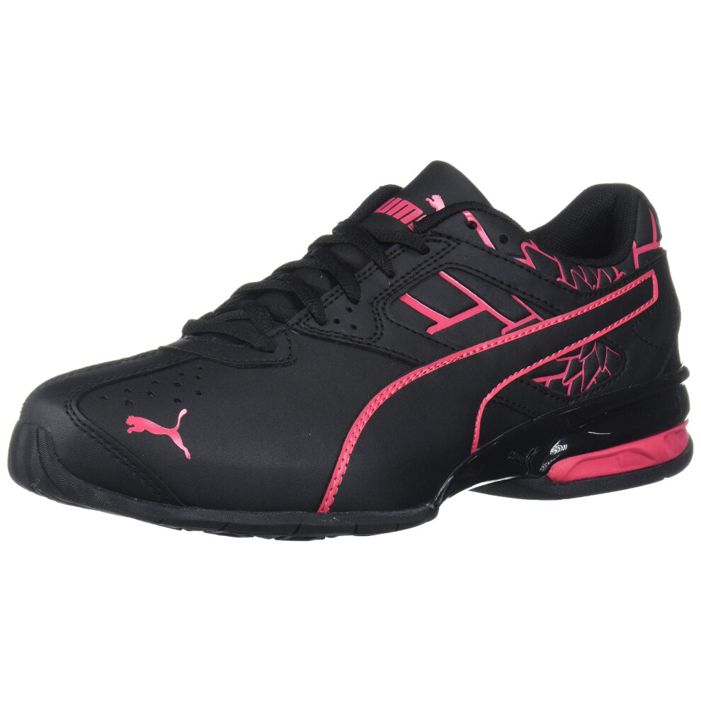 PUMA Women's TAZON 6 GRAPHIC Cross Training Sneaker  Puma Black-Nrgy Rose  6