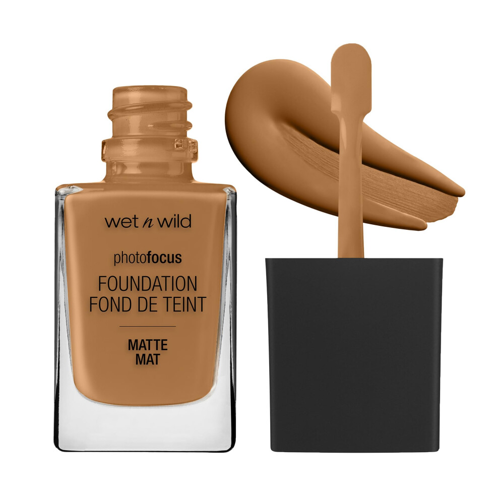 wet n wild Photo Focus Matte Liquid Foundation Caramel  Vegan & Cruelty-Free