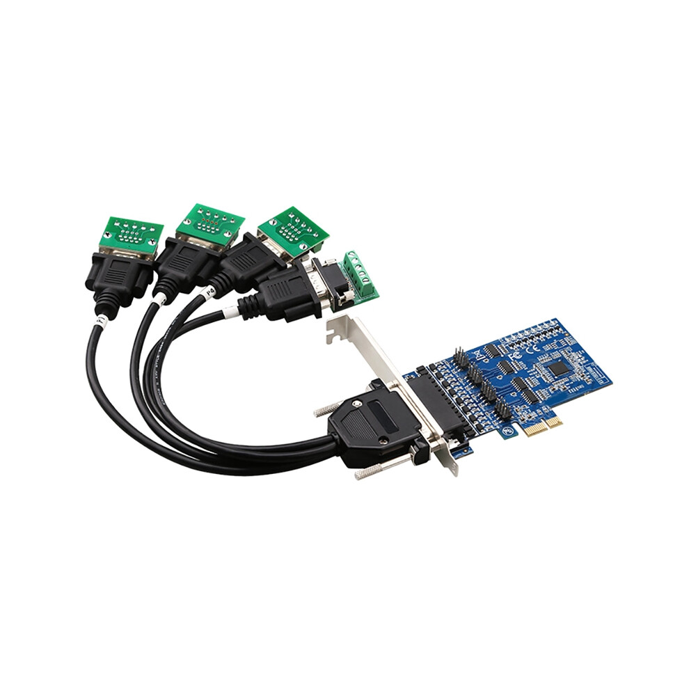 Photos - Cable (video, audio, USB) PCI-E to RS485/422 Industrial-Grade Serial Card Converter,4 Ports