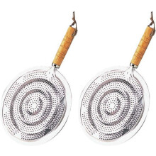 2 Simmer Ring Flame Heat Diffuser with Wooden Handle 2 Pack with Hanging Loop