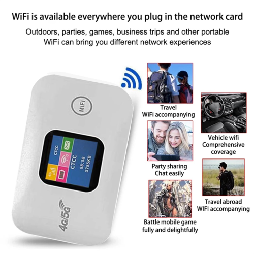Portable 4G WiFi Router with Sim Card Slot Support 10 Users 2