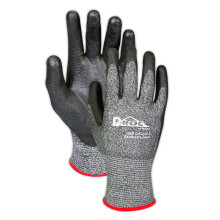 MAGID ROC80T Ultra Light ANSI Cut Level 2 PU Palm Glove Large Black Unisex