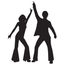 Beistle Disco Silhouetten 32,75"""" en 36,5"""" Zwart 54618 32,75"" x 36,5""""