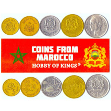 Marokko 5 Gemengde Munten | 5 Santimat tot 1 Dirham | Marokkaanse Munt sinds 1960