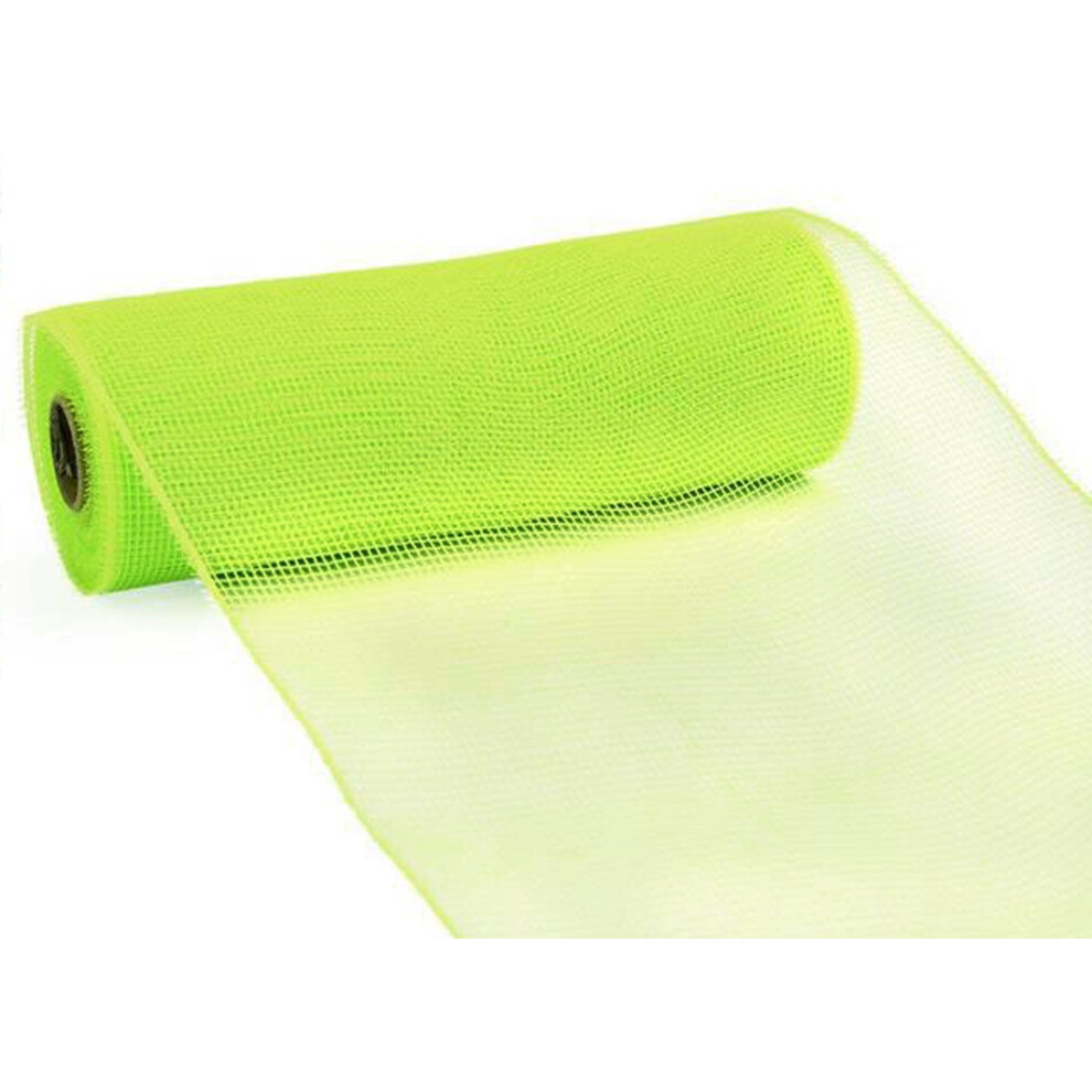 Ruban D Coratif En Maille Polyester 10 Pouces X 30 Pieds - Vert Pomme Non M Tallique : RE130256-image