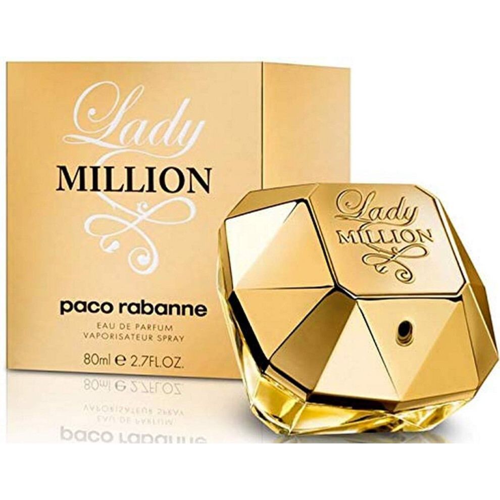 Lady Million by Paco Rabanne Eau De Parfum Spray 2.7 Fl Oz (Women)  Pack of 1