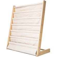 Morimoe Sling Bookshelf Kids Book Rack Storage Natural Beige (Beige W:75cm)
