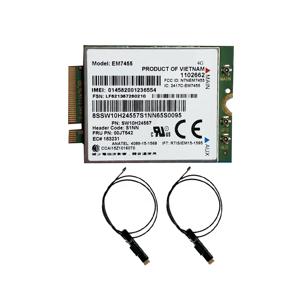 Scheda Em7455 Lte 4G+Antenna Gobi6000 Per T460 T460P Yuga 260