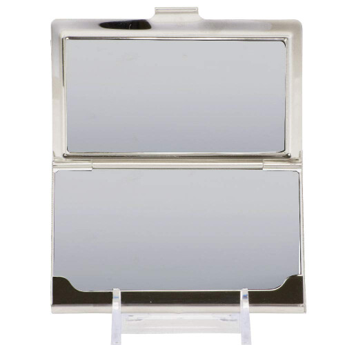 Buckle-Down Business Card Holder - Mustang w/Text Brushed Silver/Black - Small 1