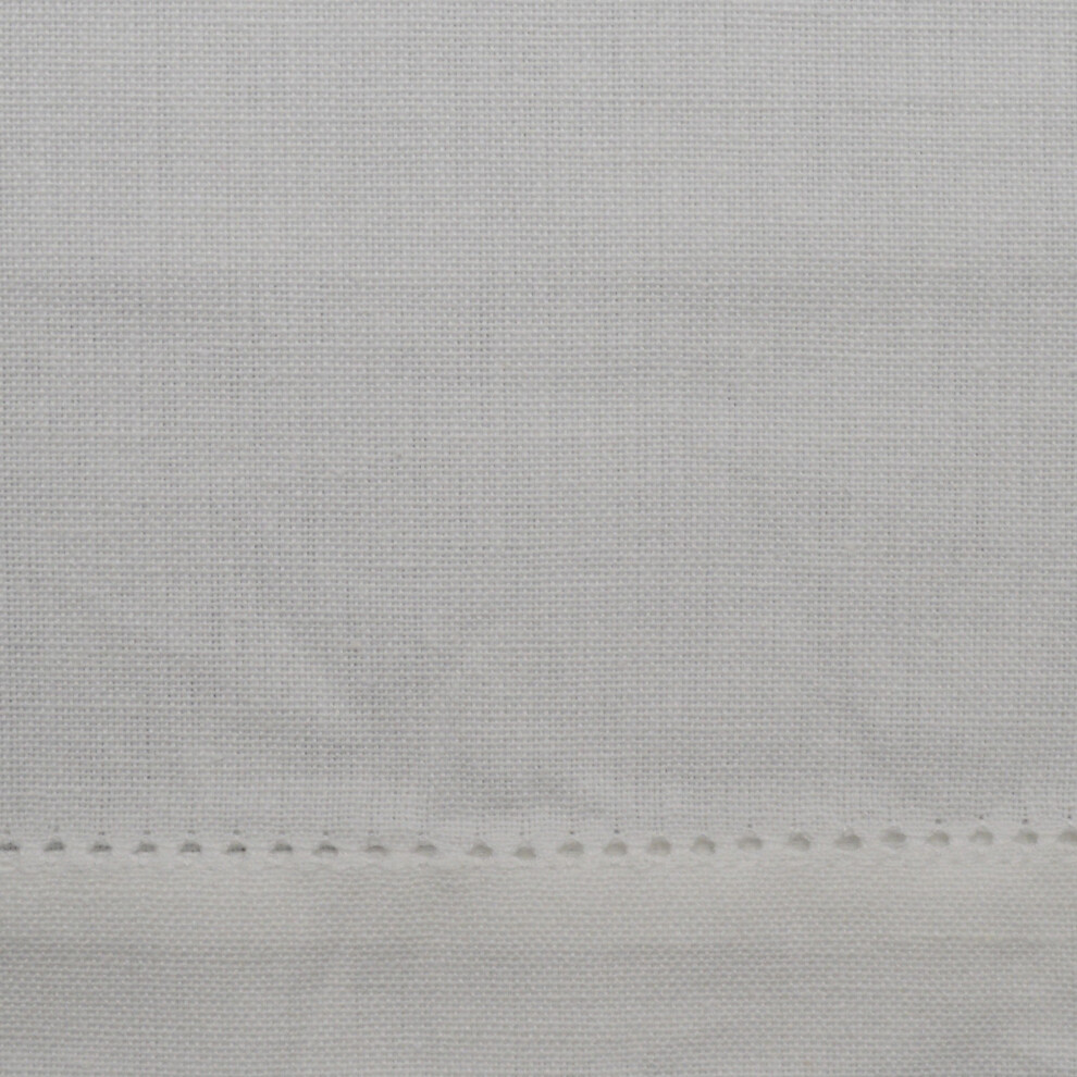 Serviette de toilette Dunroven House K361-WHI en m  lange de coton et de lin, 35,5 x 50,8 cm, blanche