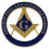 AF&AM Square & Compass Round Masonic Auto Emblem - [Gold & Blue][3'' Diameter] 1