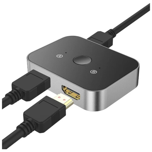 4K@60Hz - Συμβατό Switcher 2 σε 1 Out και 1In2 Υποστηρίζει 4K 1