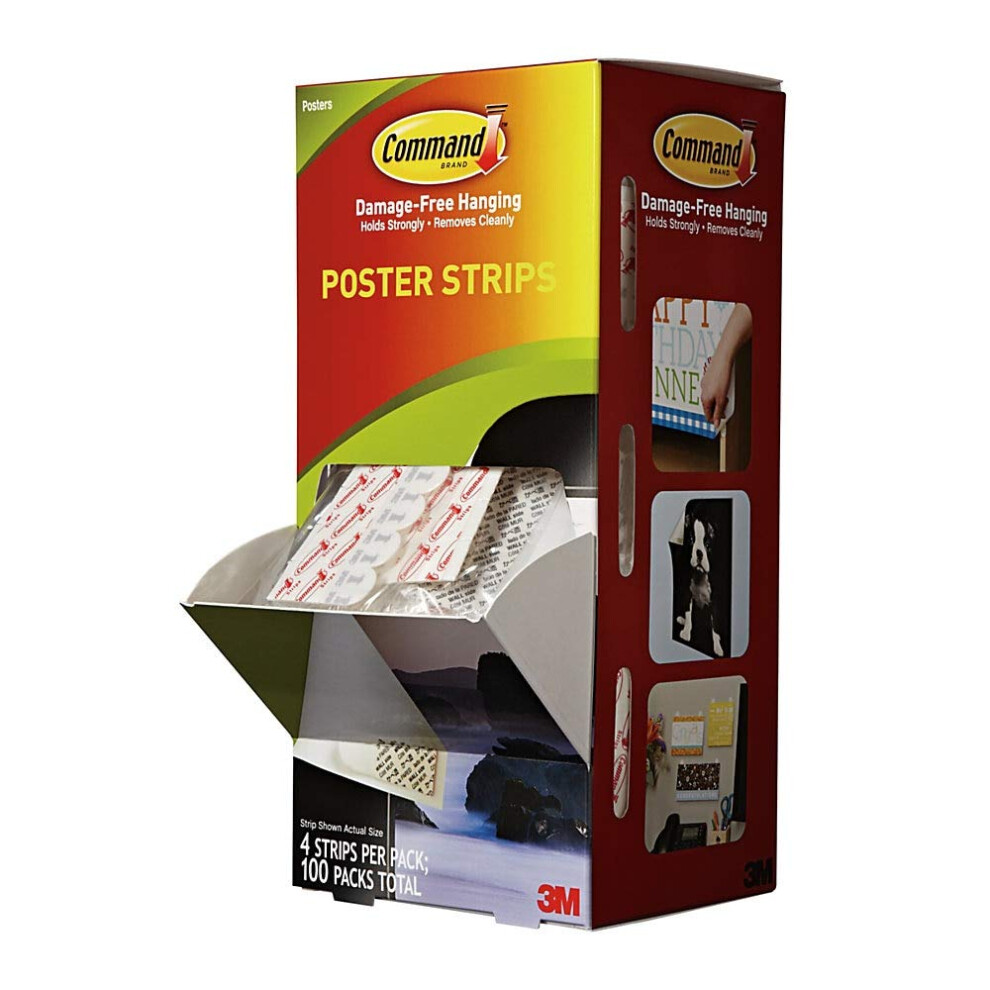 Photos - Other Office Equipment 3M Command Poster Strips 2-2/16"""" x 3/4"""" 4 Strips Per Pack Box of 25 Packs 17024CABPK