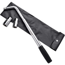EPAuto Telescoping Lug Wrench Wheel Wrench with CR-V Sockets (17/19 21/22mm)