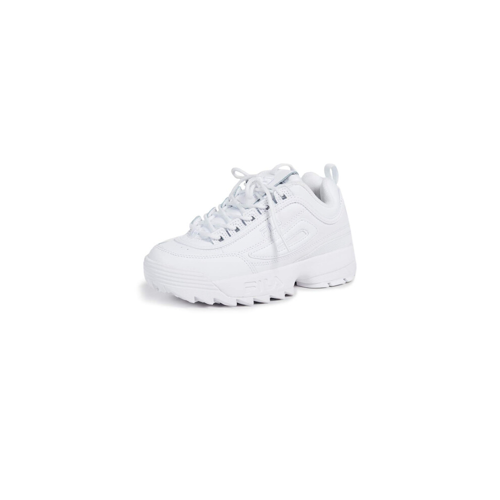 Fila Women's Disruptor Ii Premium Comfortable Sneakers  White/White/White  6.5
