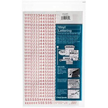 Chartpak Selbstklebende Vinyl-Zahlen, 1/4 Zoll hoch, Rot, 718 pro Packung (01102)