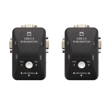 Comutador USB KVM com 2 portas VGA SVGA Box 2.0 Mouse e teclado