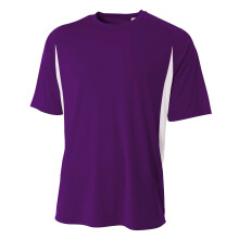 A4 Youth Cooling Performance Color Block Maglietta a maniche corte Scarlatto/Bianco Large