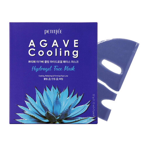 Petitfee Agave Cooling Hydrogel Beauty Face Mask  5 Sheets  1.12 oz (32 g) Each